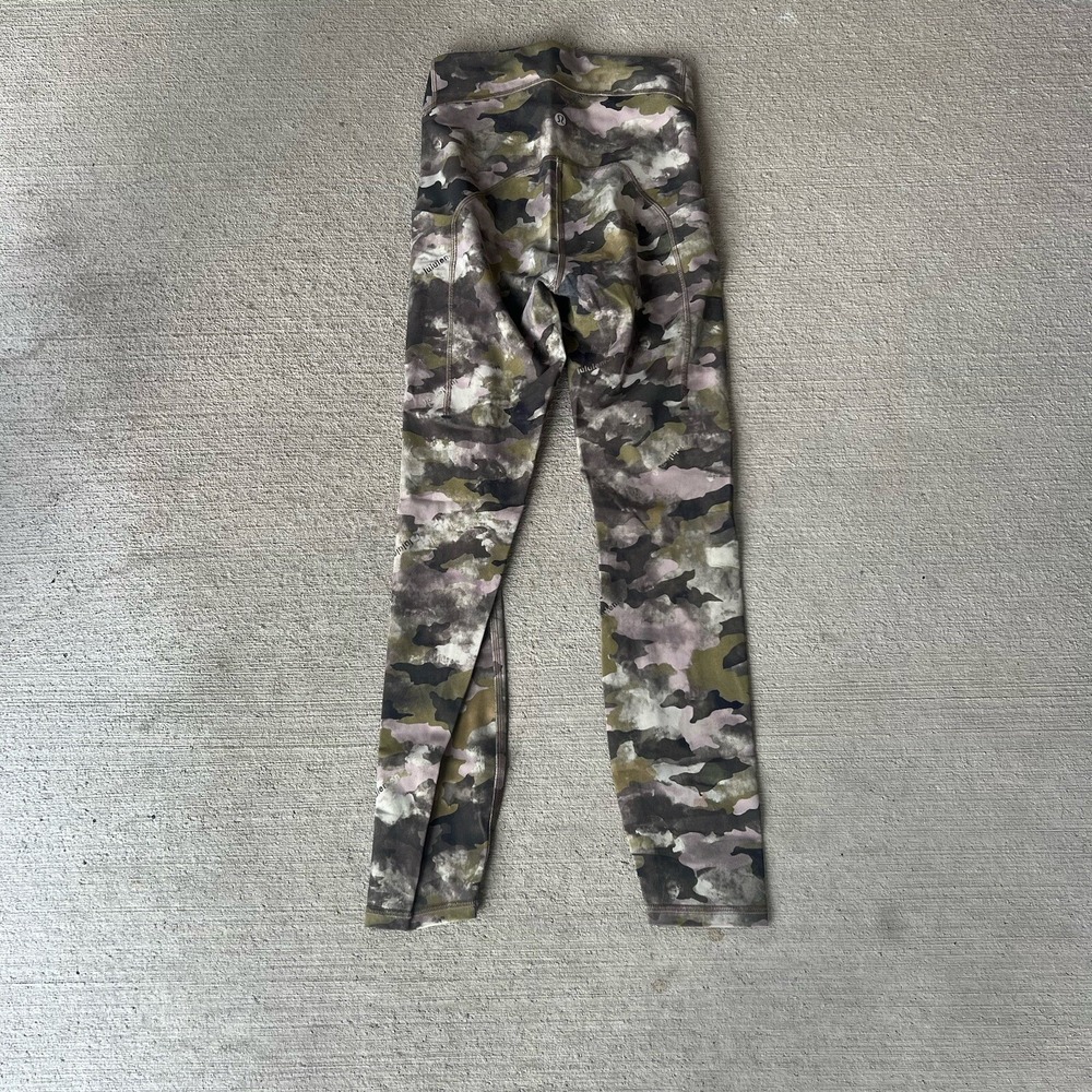Lululemon Power Thru High Rise Tight 25" Camo Leggings Womens Size 2 - Picture 4 of 4